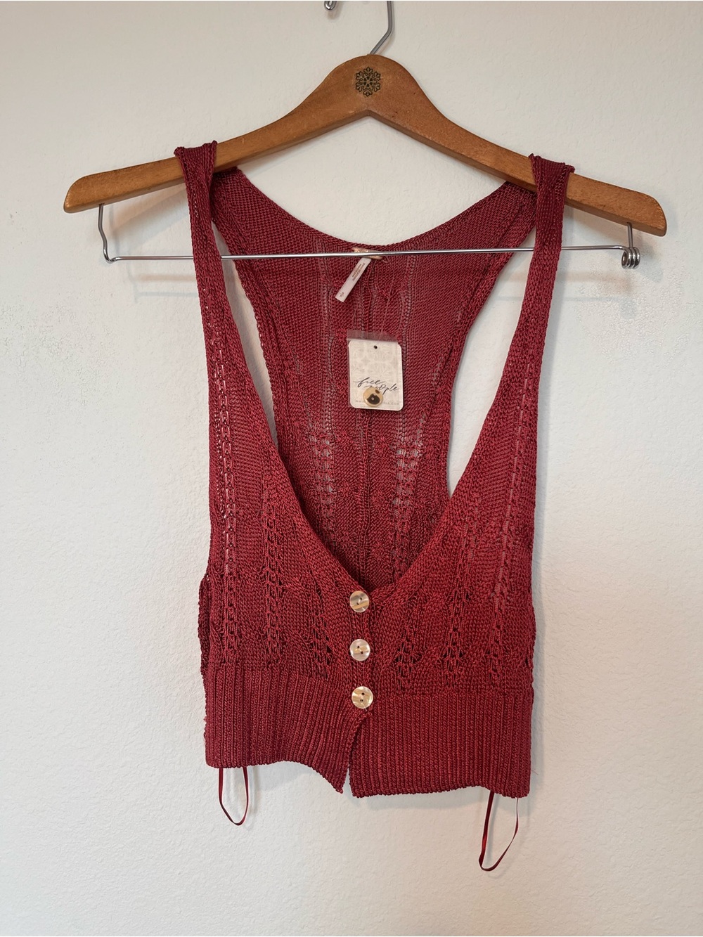 NEW Free people Button-Front Vest